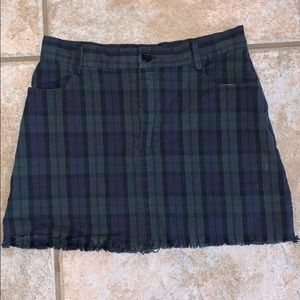 John Galt Plaid Mini Skirt